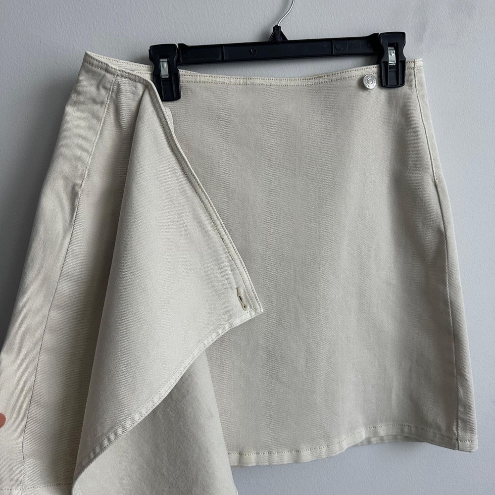 Pieces Elegant Cream Women's Skirt Large Wrap Denim
